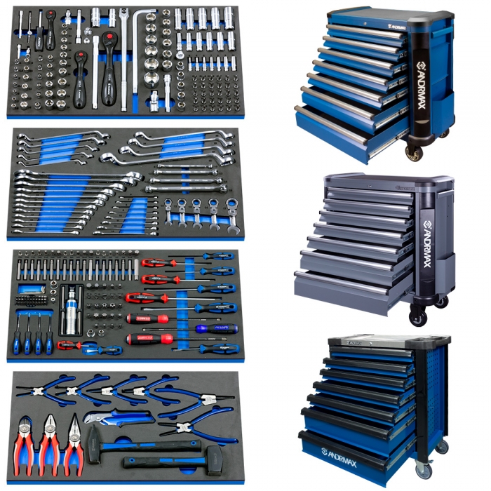 Візок 7 полиць з набором інструменту 300 одиниць