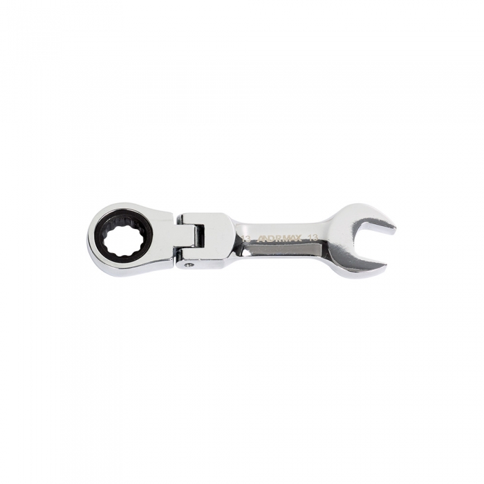 Ключ комбінований з храповим механізмом, короткий з шарніром 13 мм