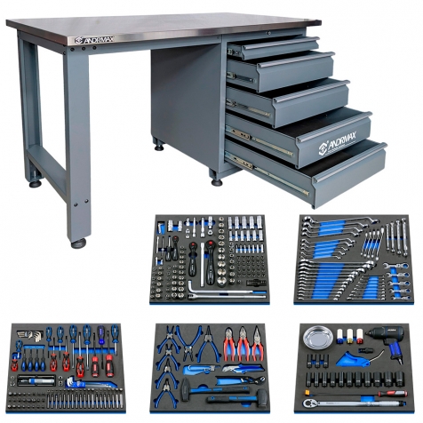 Стіл слюсаря з набором інструменту 344 одиниці