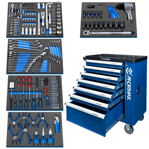 Візок 7 полиць з набором інструменту 239 одиниць