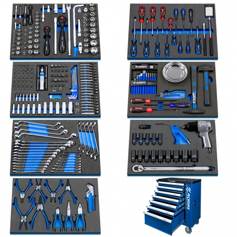 Візок 7 поличок з набором інструменту 306 одиниць