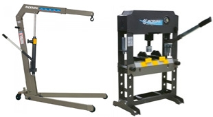 Гідравлічне та механічне обладнання (домкрати, крани, підставки, преси, розтяжки, стапелі, стійки)